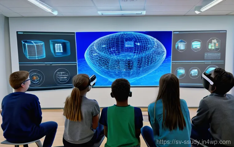 몰입형 학습 환경에서의 새로운 교육 모델 - **Immersive Exploration in a Blended Reality Classroom:**
    "A group of diverse high school studen...